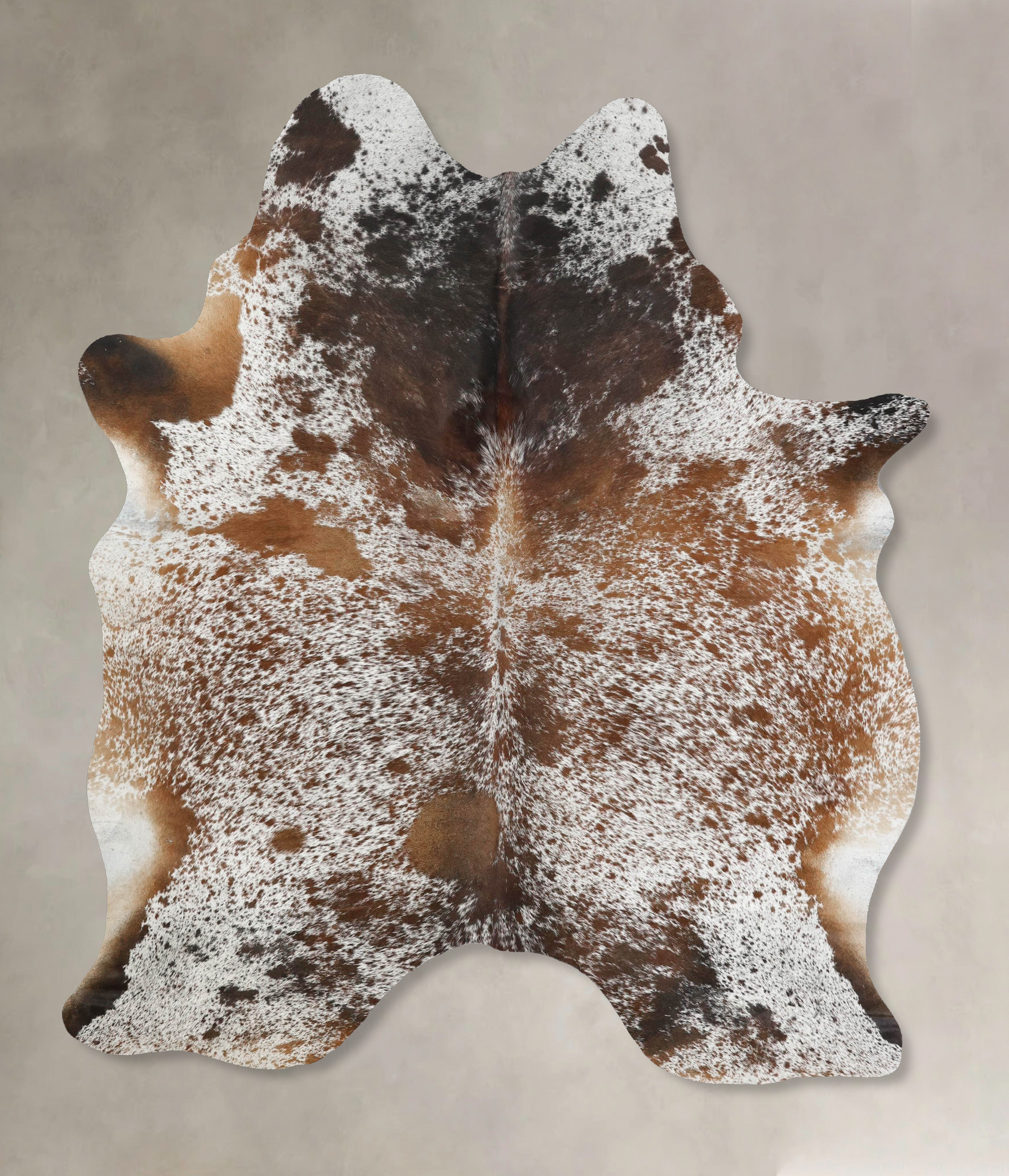 Salt and Pepper Brown Cowhide Rug #B12488