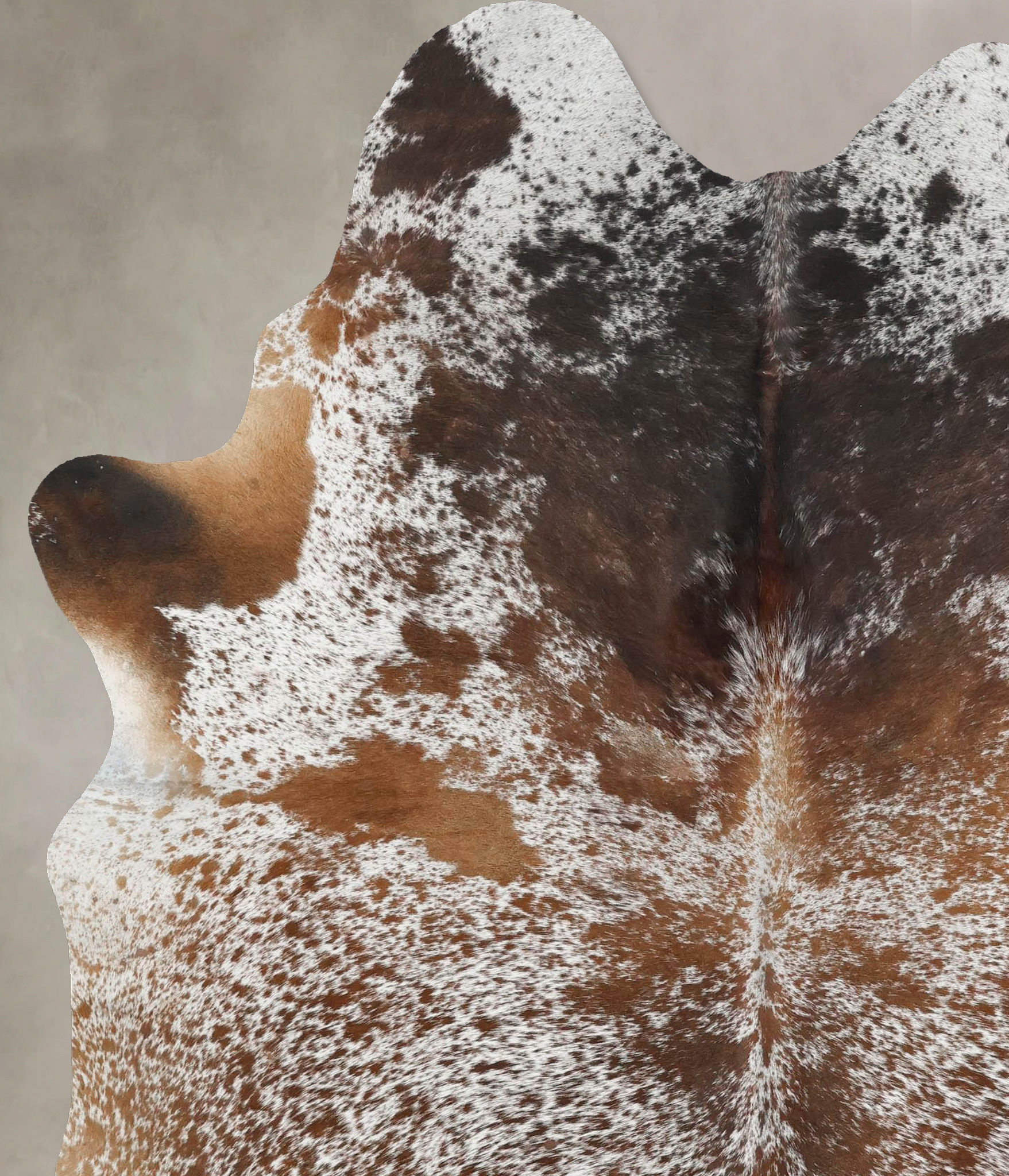 Salt and Pepper Brown Cowhide Rug #B12488