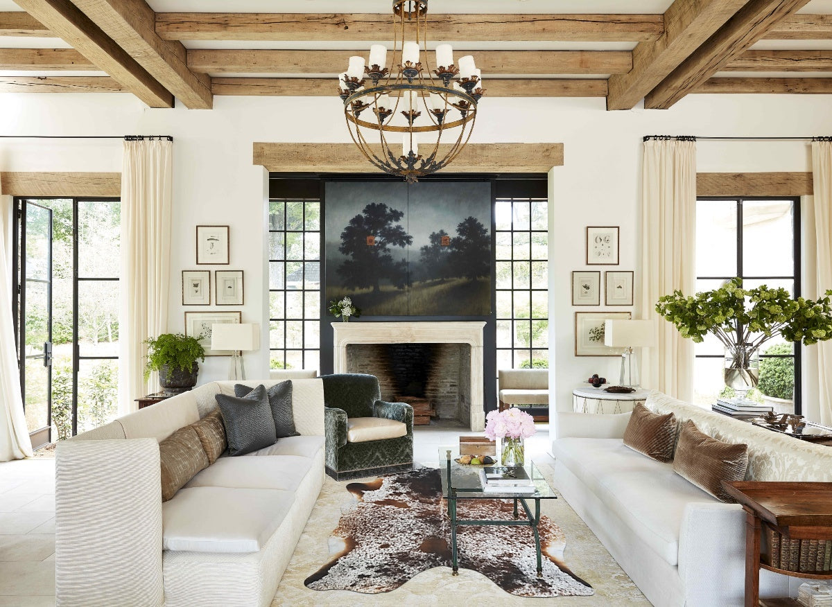Salt and Pepper Brown Cowhide Rug #B12488