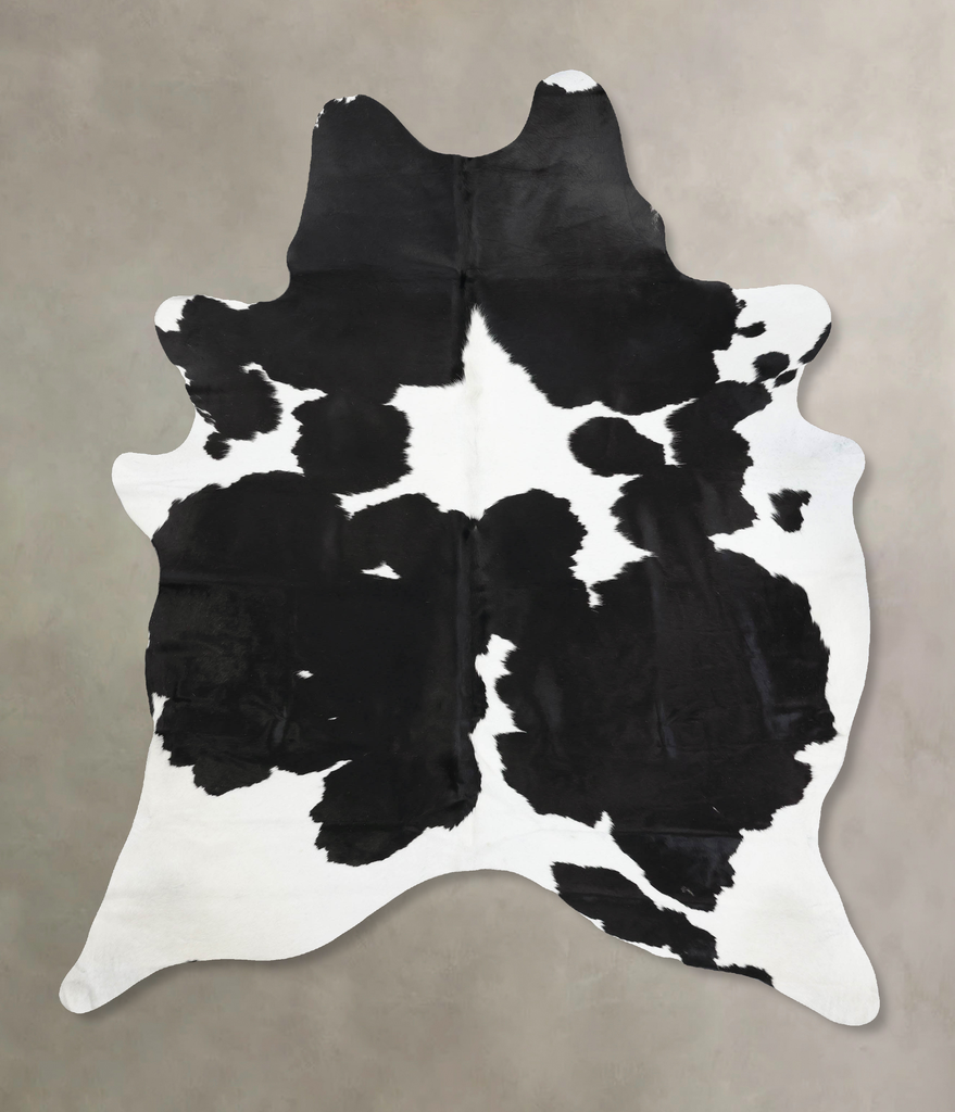 Black and White XX-Large Brazilian Cowhide Rug 8'8"H x 5'11"W #B12496 by Hudson Hides