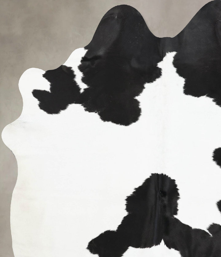 Black and White X-Large Brazilian Cowhide Rug 7'10"H x 5'11"W #B12497 by Hudson Hides