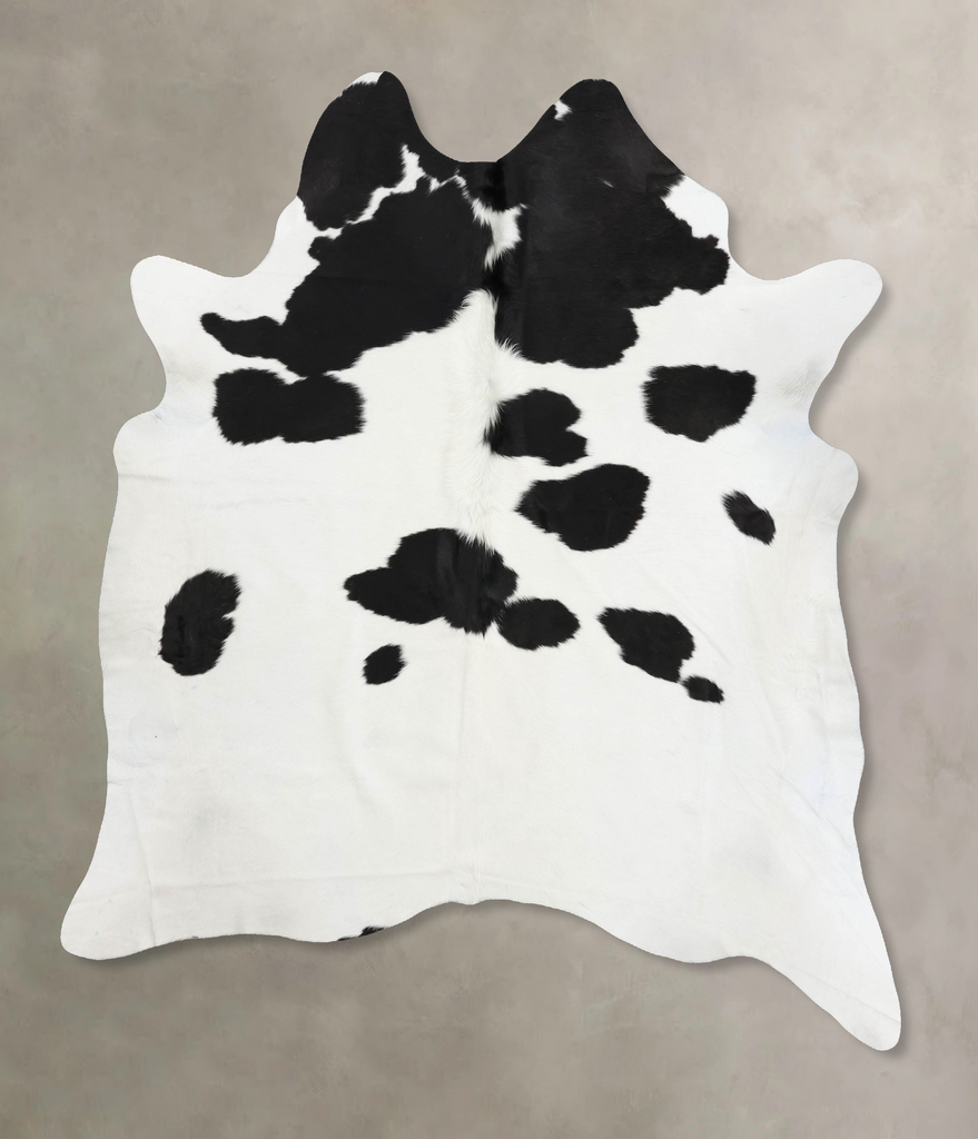 Black and White XX-Large Brazilian Cowhide Rug 8'5"H x 6'10"W #B12499 by Hudson Hides