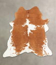 Brown and White X-Large Brazilian Cowhide Rug 6'7"H x 6'2"W #B1250 by Hudson Hides