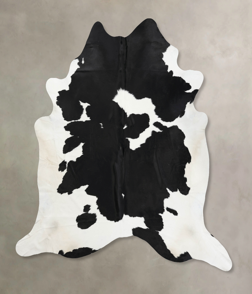 Black and White XX-Large Brazilian Cowhide Rug 8'6"H x 7'11"W #B12502 by Hudson Hides