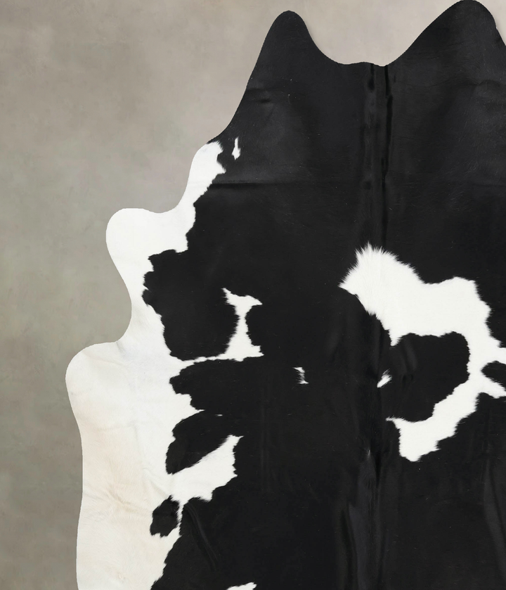 Black and White XX-Large Brazilian Cowhide Rug 8'6"H x 7'11"W #B12502 by Hudson Hides