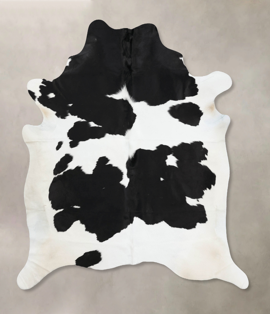 Black and White X-Large Brazilian Cowhide Rug 7'6"H x 6'3"W #B12503 by Hudson Hides