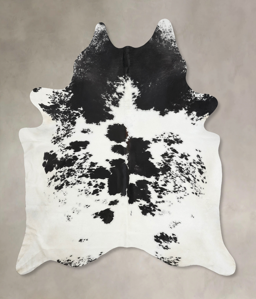 Black and White XX-Large Brazilian Cowhide Rug 8'7"H x 7'1"W #B12505 by Hudson Hides