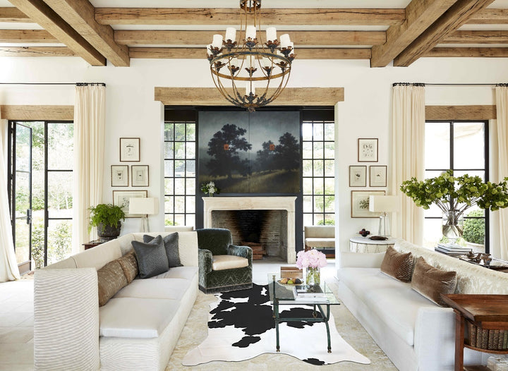 Black and White XX-Large Brazilian Cowhide Rug 8'3"H x 6'8"W #B12507 by Hudson Hides