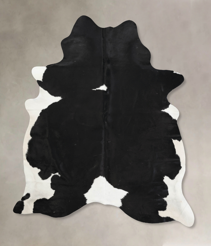 Black and White X-Large Brazilian Cowhide Rug 7'11"H x 6'2"W #B12510 by Hudson Hides