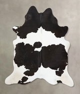 Black and White XX-Large Brazilian Cowhide Rug 8'5"H x 7'2"W #B12513 by Hudson Hides