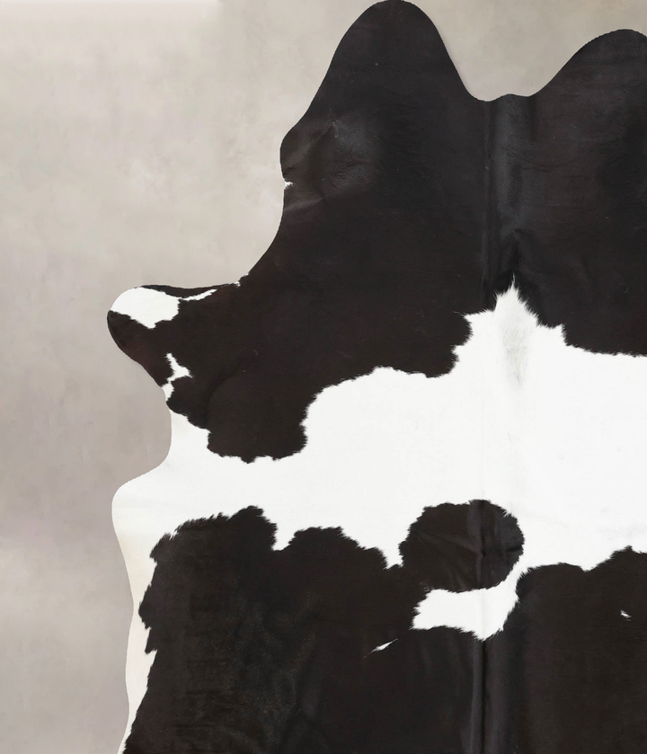 Black and White XX-Large Brazilian Cowhide Rug 8'5"H x 7'2"W #B12513 by Hudson Hides