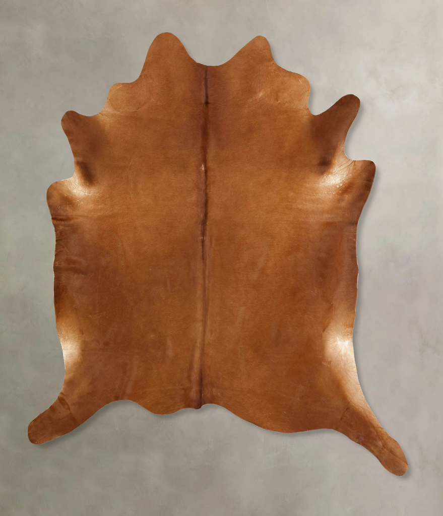 Solid Brown XX-Large Brazilian Cowhide Rug 7'6"H x 6'9"W #B12519 by Hudson Hides