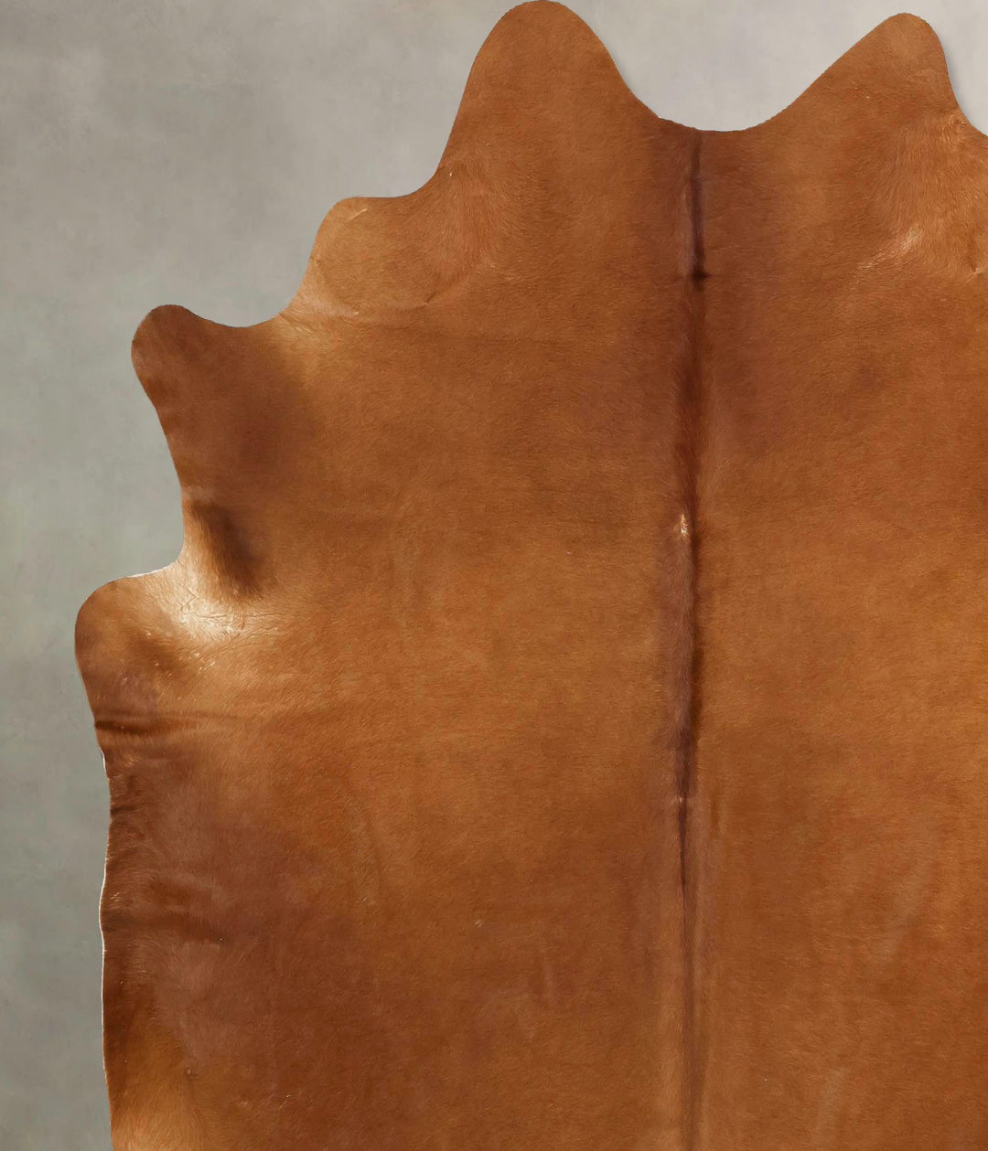 Solid Brown XX-Large Brazilian Cowhide Rug 7'6"H x 6'9"W #B12519 by Hu