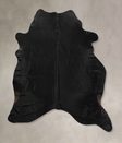 Solid Black X-Large Brazilian Cowhide Rug 7'7"H x 6'3"W #B12520 by Hudson Hides