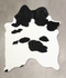 Black and White X-Large Brazilian Cowhide Rug 7'9