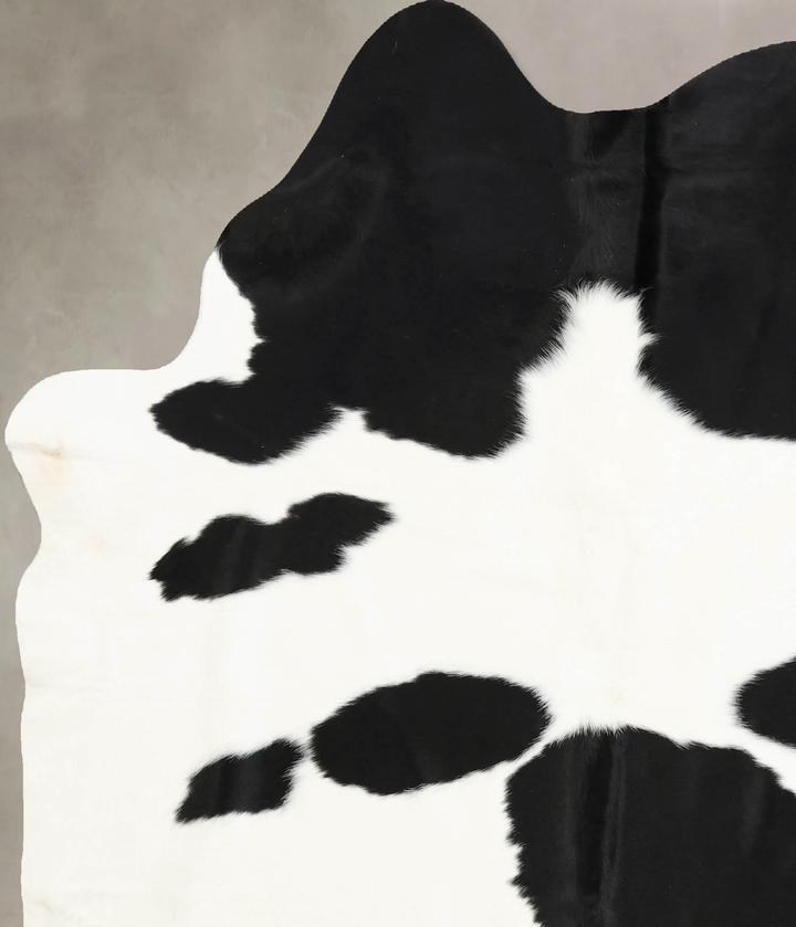 Black and White X-Large Brazilian Cowhide Rug 7'9"H x 5'10"W #B12524 by Hudson Hides