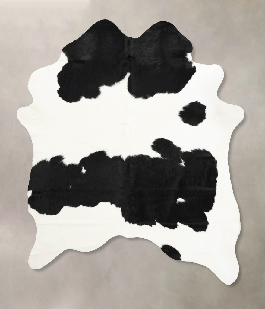 Black and White XX-Large Brazilian Cowhide Rug 8'3"H x 6'8"W #B12525 by Hudson Hides