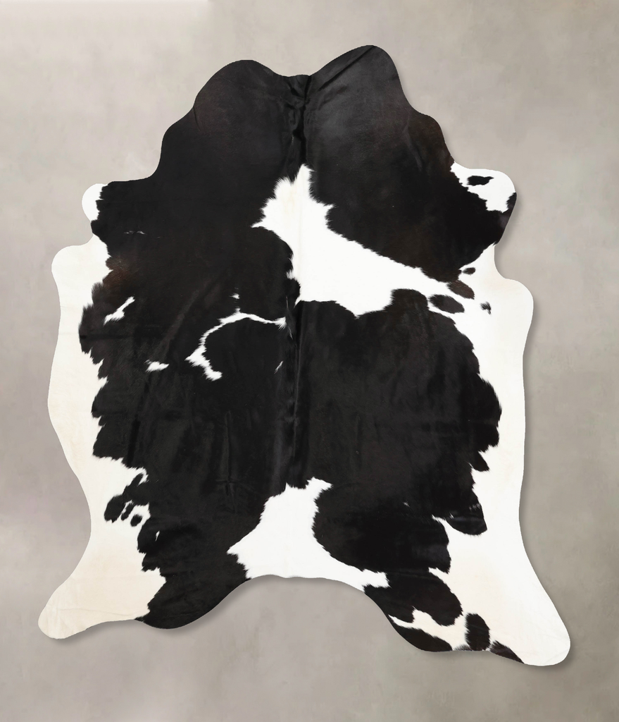 Black and White XX-Large Brazilian Cowhide Rug 8'5"H x 6'9"W #B12526 by Hudson Hides