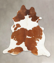 Brown and White X-Large Brazilian Cowhide Rug 7'3"H x 6'7"W #B1253 by Hudson Hides