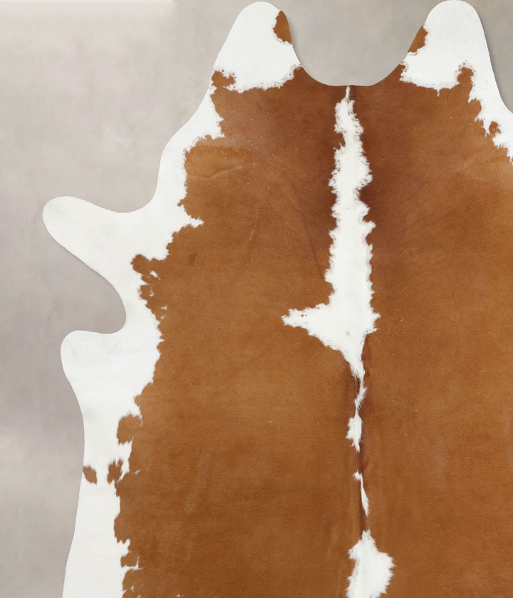 Brown and White XX-Large Brazilian Cowhide Rug 8'7"H x 7'4"W #B12535 by Hudson Hides