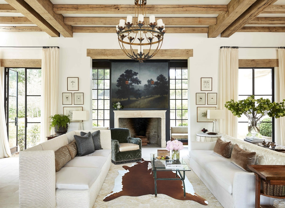 Hereford XX-Large Brazilian Cowhide Rug 8'7"H x 6'11"W #B12537 by Huds
