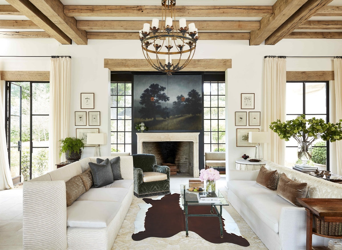 Hereford XX-Large Brazilian Cowhide Rug 8'6"H x 6'10"W #B12538 by Hudson Hides