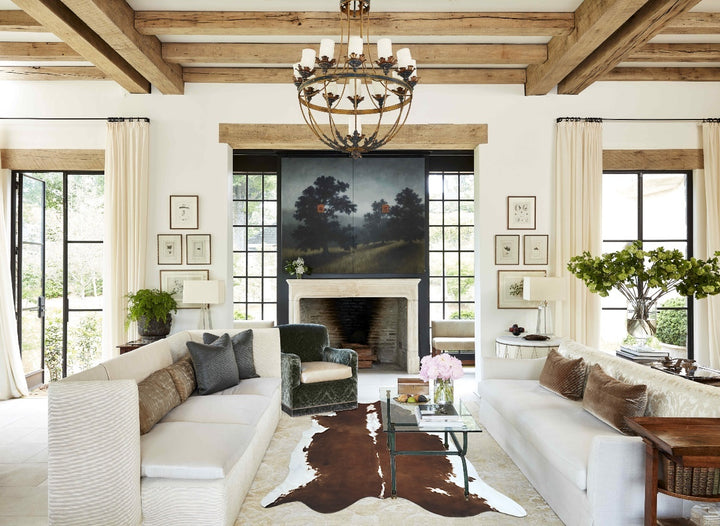 Hereford XX-Large Brazilian Cowhide Rug 7'3"H x 7'4"W #B12543 by Hudson Hides