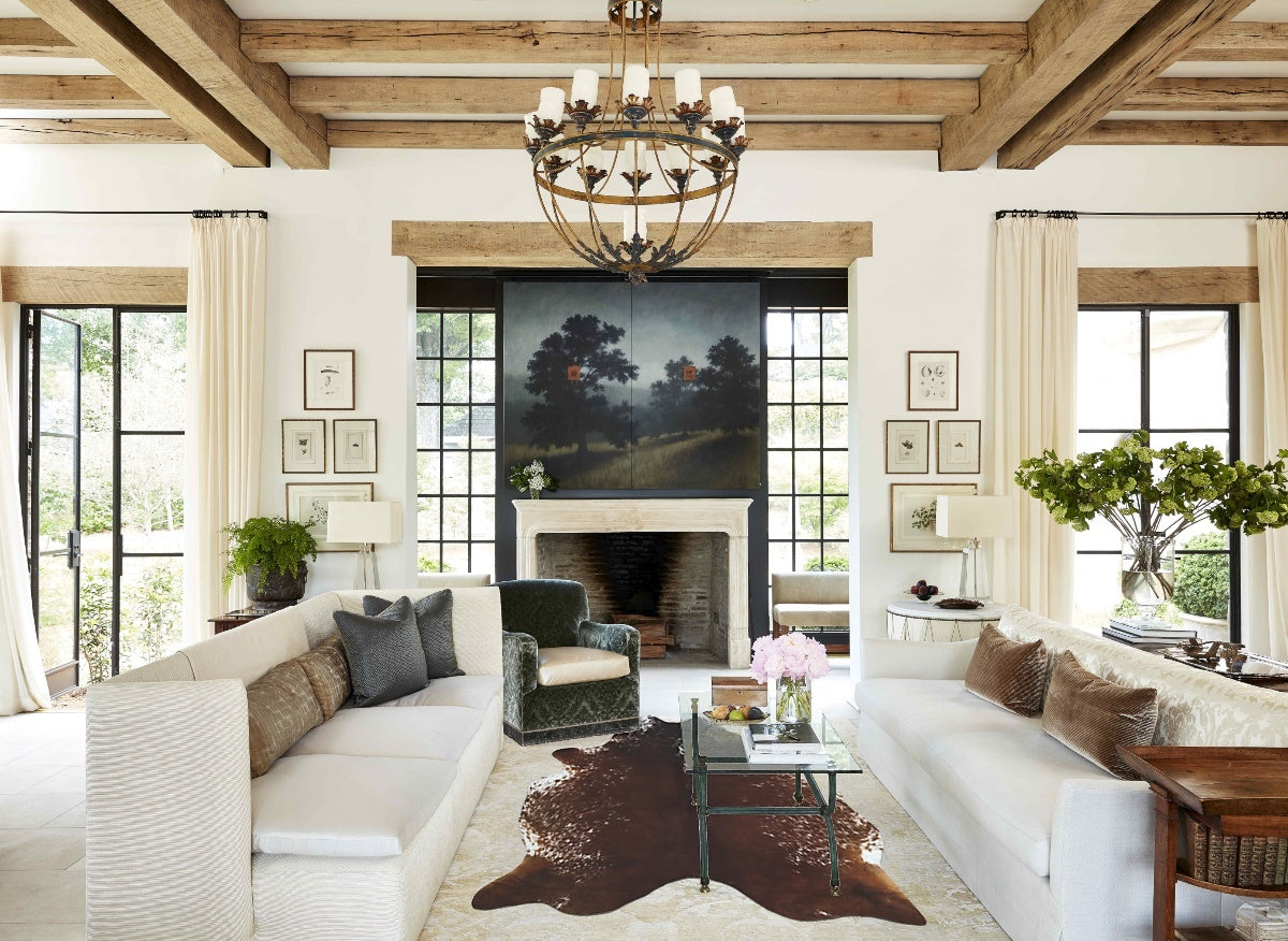 Salt and Pepper Brown Cowhide Rug #B12546