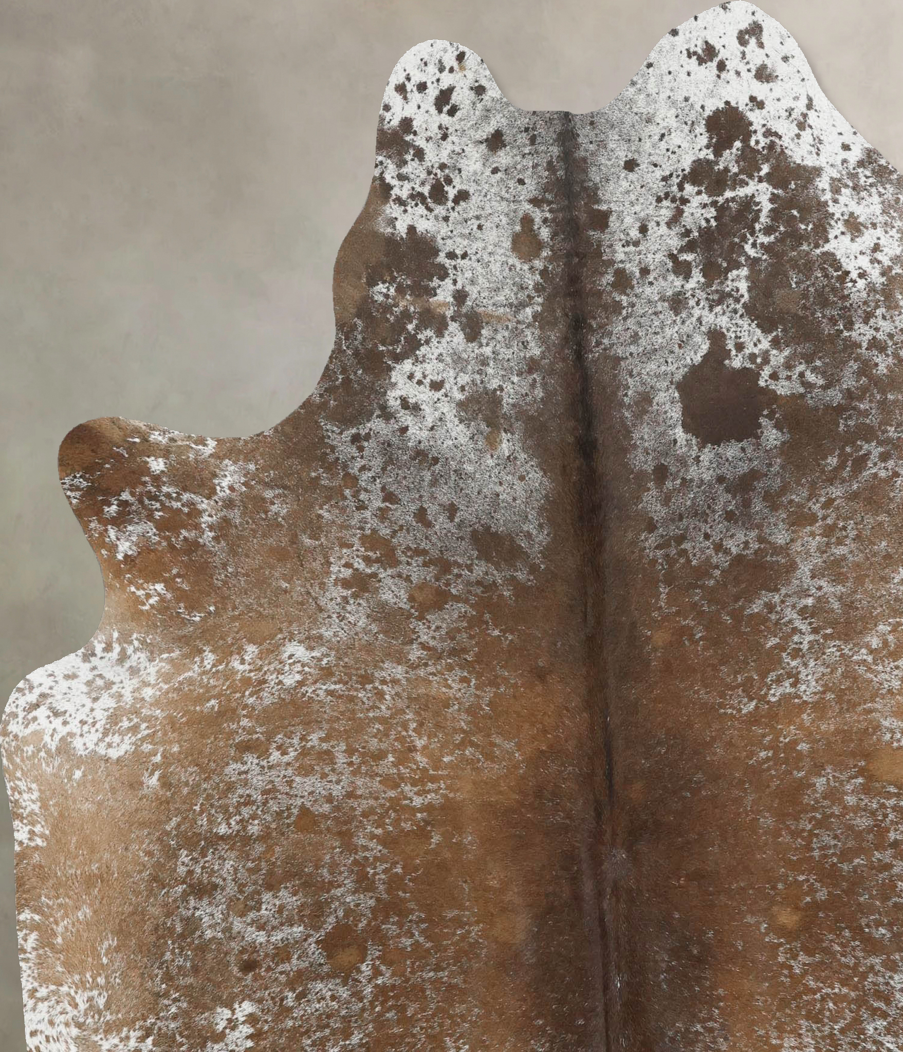 Salt and Pepper Brown Cowhide Rug #B12548