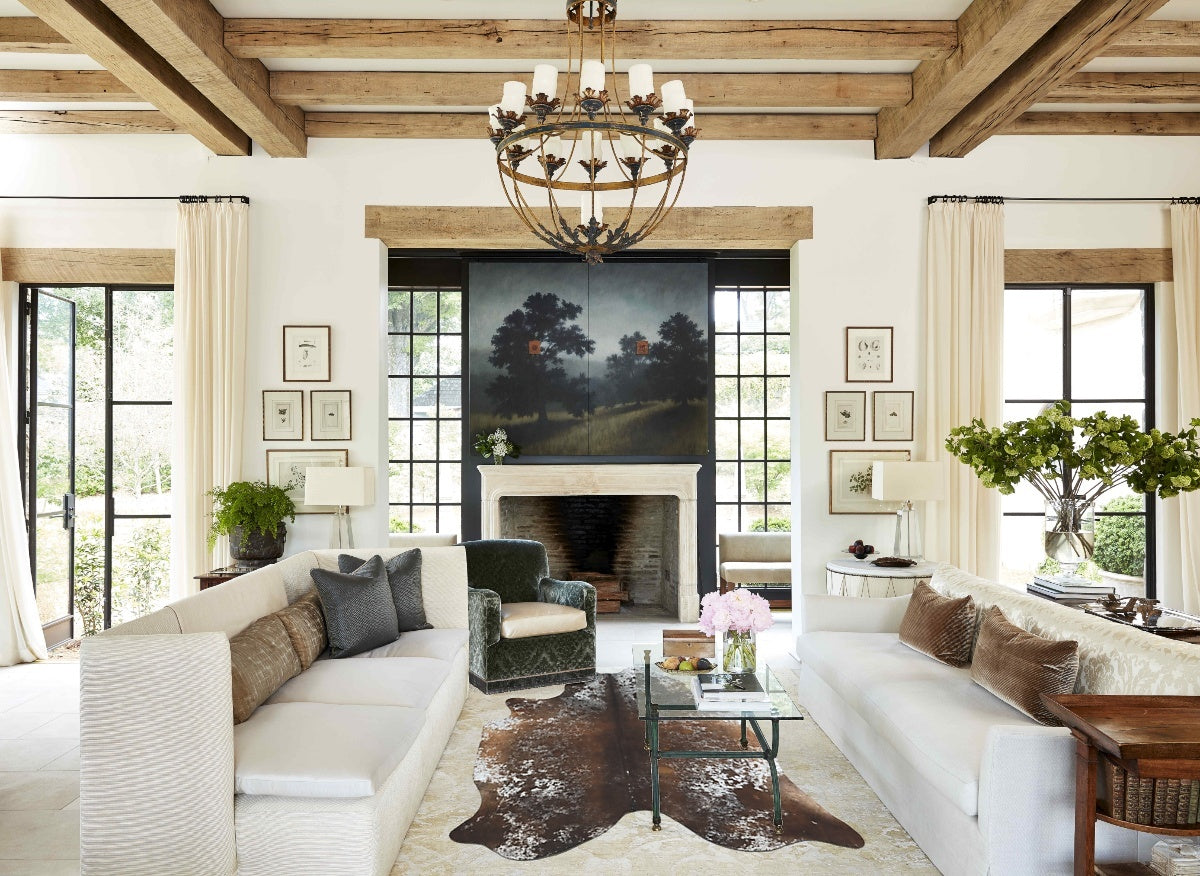 Salt and Pepper Brown Cowhide Rug #B12548