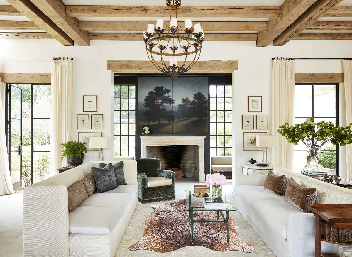 Salt and Pepper Brown Cowhide Rug #B12549
