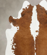 Hereford XX-Large Brazilian Cowhide Rug 7'5"H x 6'9"W #B12553 by Hudson Hides