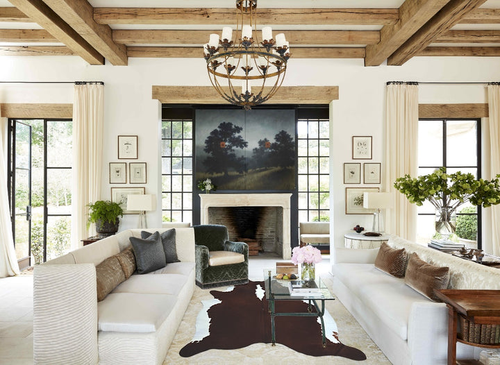 Hereford XX-Large Brazilian Cowhide Rug 9'2"H x 7'7"W #B12555 by Hudson Hides