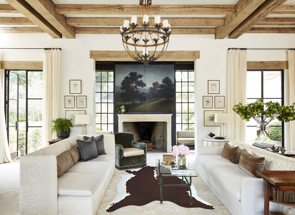 Hereford XX-Large Brazilian Cowhide Rug 8'6"H x 7'0"W #B12558 by Hudson Hides