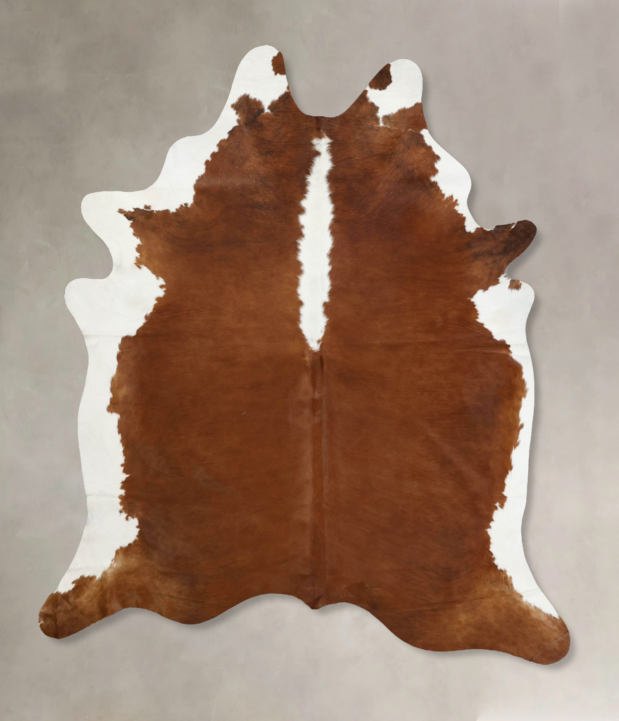 Hereford XX-Large Brazilian Cowhide Rug 8'7"H x 7'1"W #B12559 by Hudson Hides