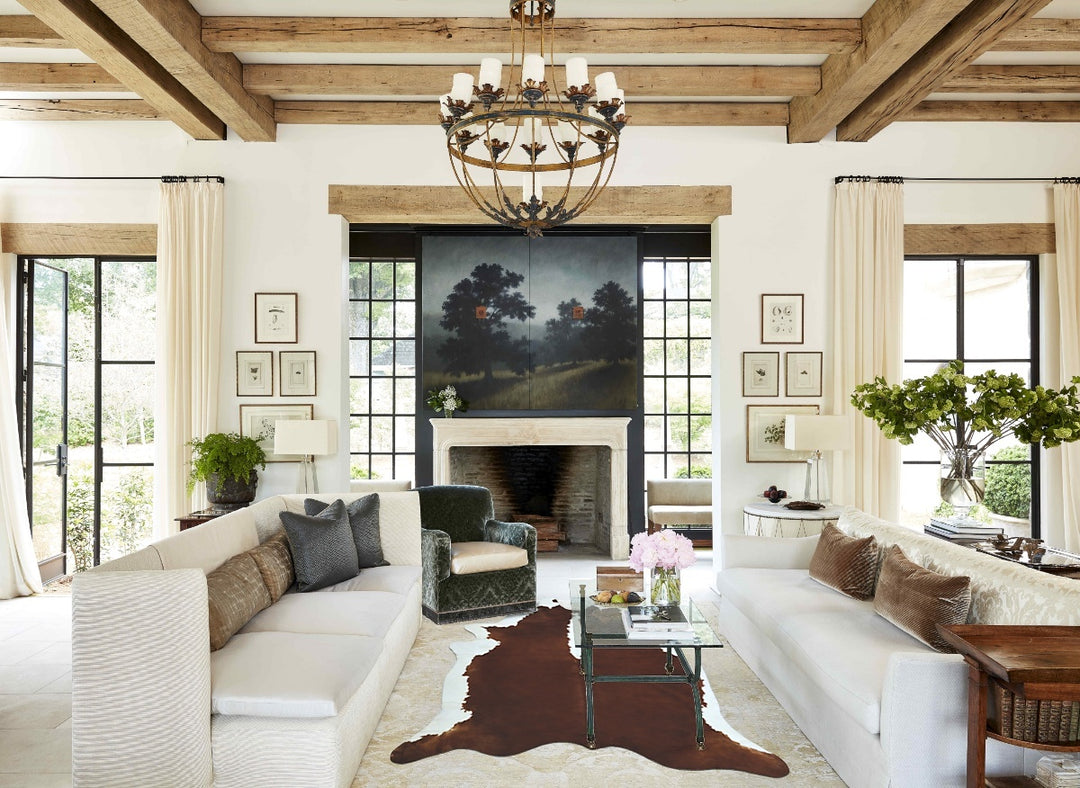 Hereford XX-Large Brazilian Cowhide Rug 8'7"H x 7'1"W #B12559 by Hudso