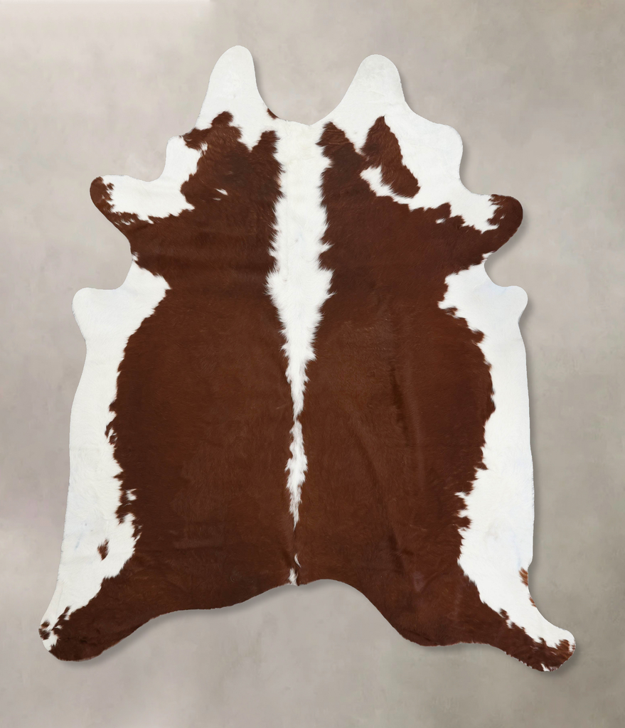 Hereford XX-Large Brazilian Cowhide Rug 8'3"H x 7'0"W #B12563 by Hudson Hides