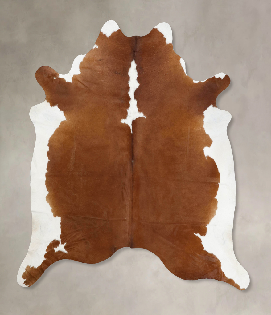 Hereford XX-Large Brazilian Cowhide Rug 7'9"H x 7'2"W #B12570 by Hudson Hides