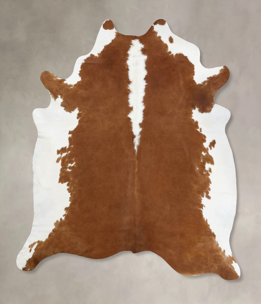 Hereford XX-Large Brazilian Cowhide Rug 8'3"H x 7'1"W #B12571 by Hudson Hides