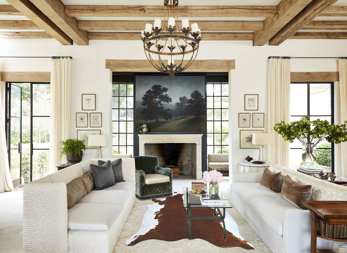 Hereford XX-Large Brazilian Cowhide Rug 8'3"H x 7'1"W #B12571 by Hudson Hides