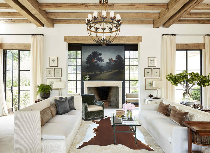 Hereford XX-Large Brazilian Cowhide Rug 8'3"H x 7'1"W #B12571 by Hudson Hides