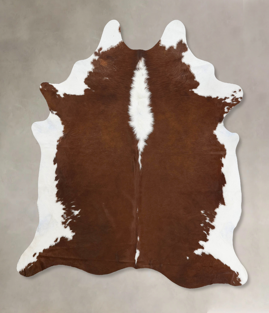 Hereford XX-Large Brazilian Cowhide Rug 7'10"H x 6'9"W #B12573 by Hudson Hides