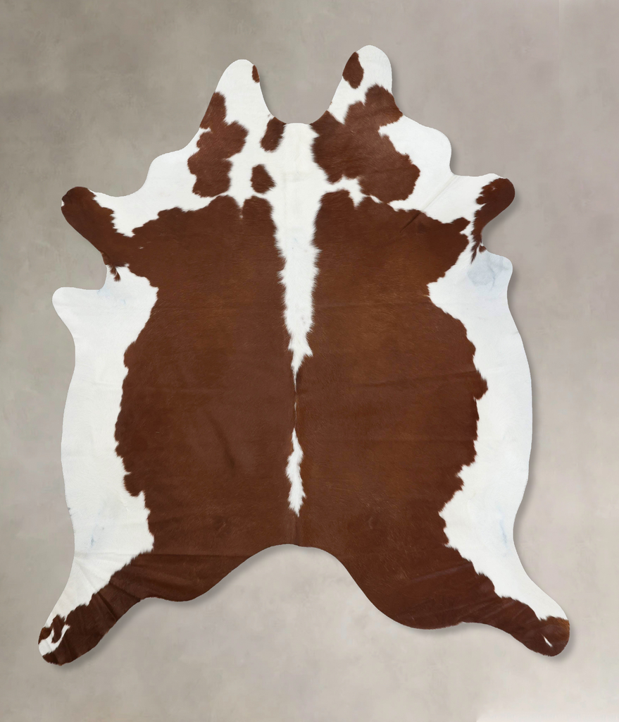 Hereford XX-Large Brazilian Cowhide Rug 8'0"H x 6'8"W #B12574 by Hudson Hides