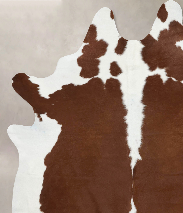 Hereford XX-Large Brazilian Cowhide Rug 8'0"H x 6'8"W #B12574 by Hudson Hides