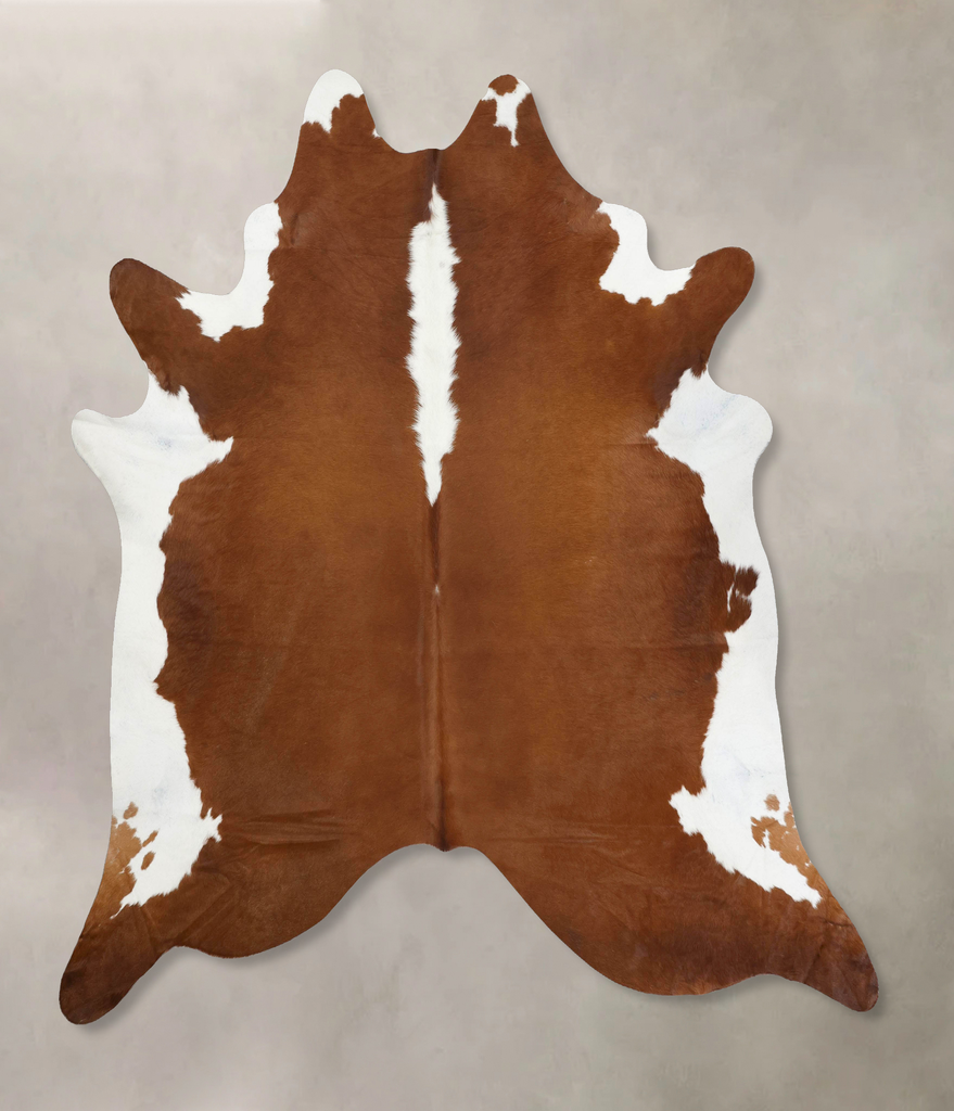 Hereford XX-Large Brazilian Cowhide Rug 8'1"H x 7'10"W #B12576 by Hudson Hides