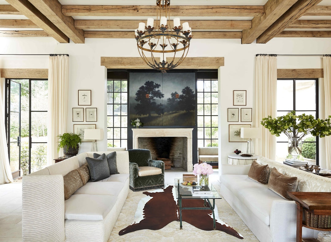 Hereford XX-Large Brazilian Cowhide Rug 9'1"H x 8'0"W #B12579 by Hudso
