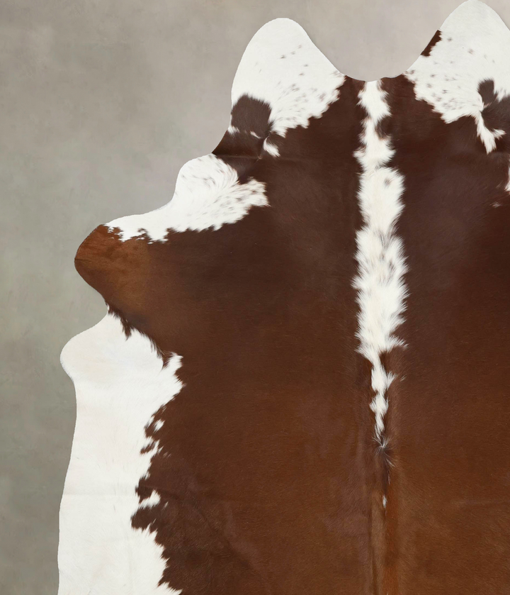 Hereford XX-Large Brazilian Cowhide Rug 8'5"H x 7'4"W #B12580 by Hudson Hides