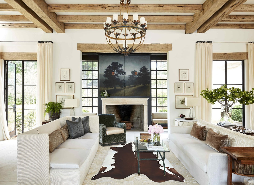 Hereford XX-Large Brazilian Cowhide Rug 8'5"H x 7'4"W #B12580 by Hudso