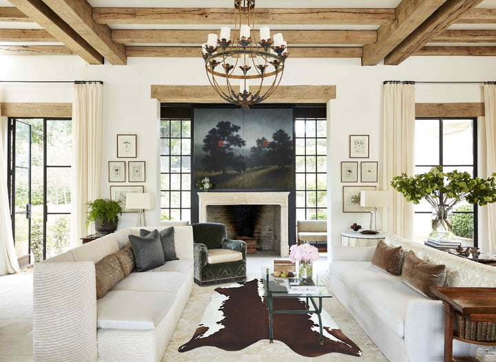 Hereford XX-Large Brazilian Cowhide Rug 8'5"H x 7'4"W #B12580 by Hudson Hides
