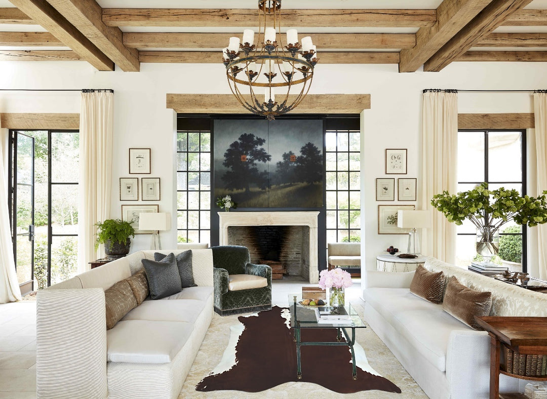 Hereford XX-Large Brazilian Cowhide Rug 8'3"H x 7'7"W #B12581 by Hudso